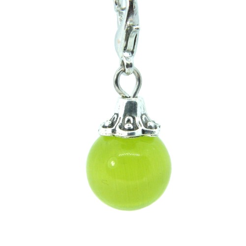 Green glass ball dangle