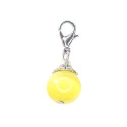Lemon glass ball dangle
