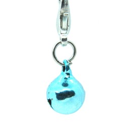 Light blue metallic bell dangle