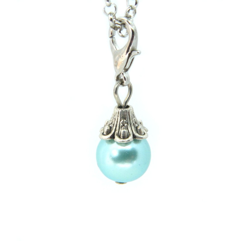 Turquoise Metallic Shimmer Ball Dangle