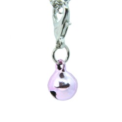 Light pink metallic bell dangle