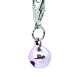 Light pink metallic bell dangle