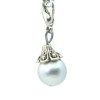 Silver metallic shimmer ball dangle