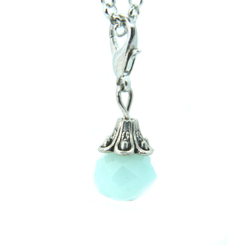 Opaque Mint Crystal Dangle