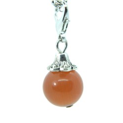 Orange glass ball dangle