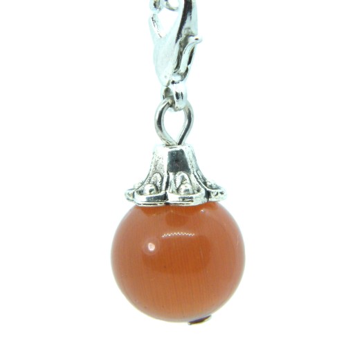 Orange glass ball dangle