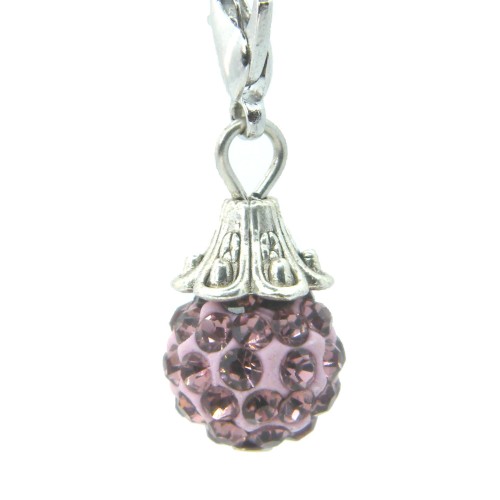 Purple shambala crystal dangle