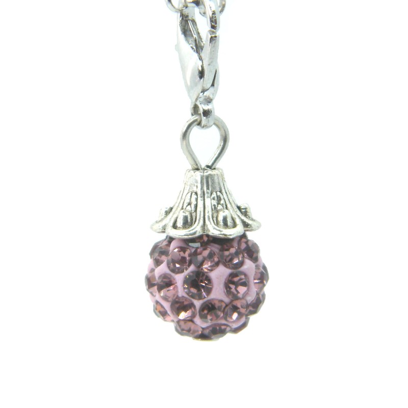 Purple Shambala Crystal Dangle