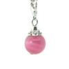 Rose pink ball dangle