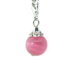 Rose pink ball dangle