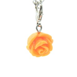 Bright orange rose dangle