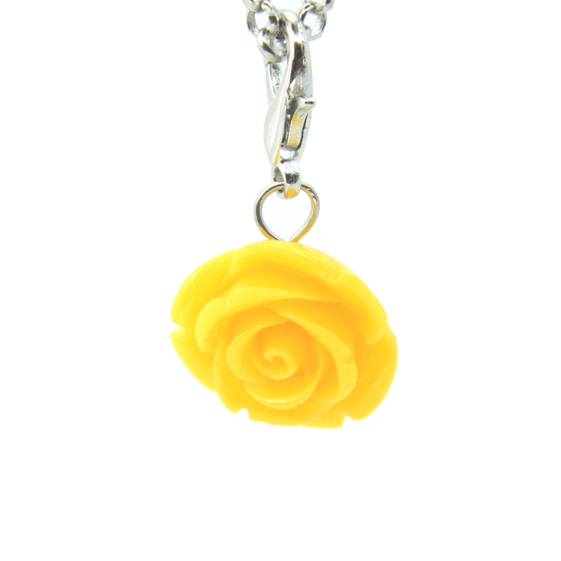 Bright Yellow Rose Dangle