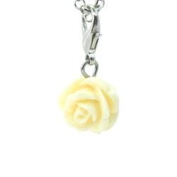 Cream rose dangle