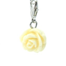 Cream rose dangle