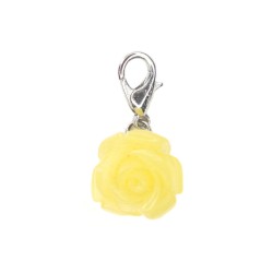 Lemon yellow rose dangle