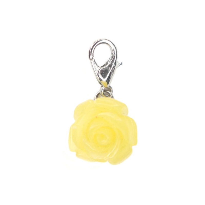 Lemon Yellow Rose Dangle