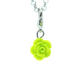 Lime green rose dangle