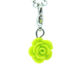 Lime green rose dangle