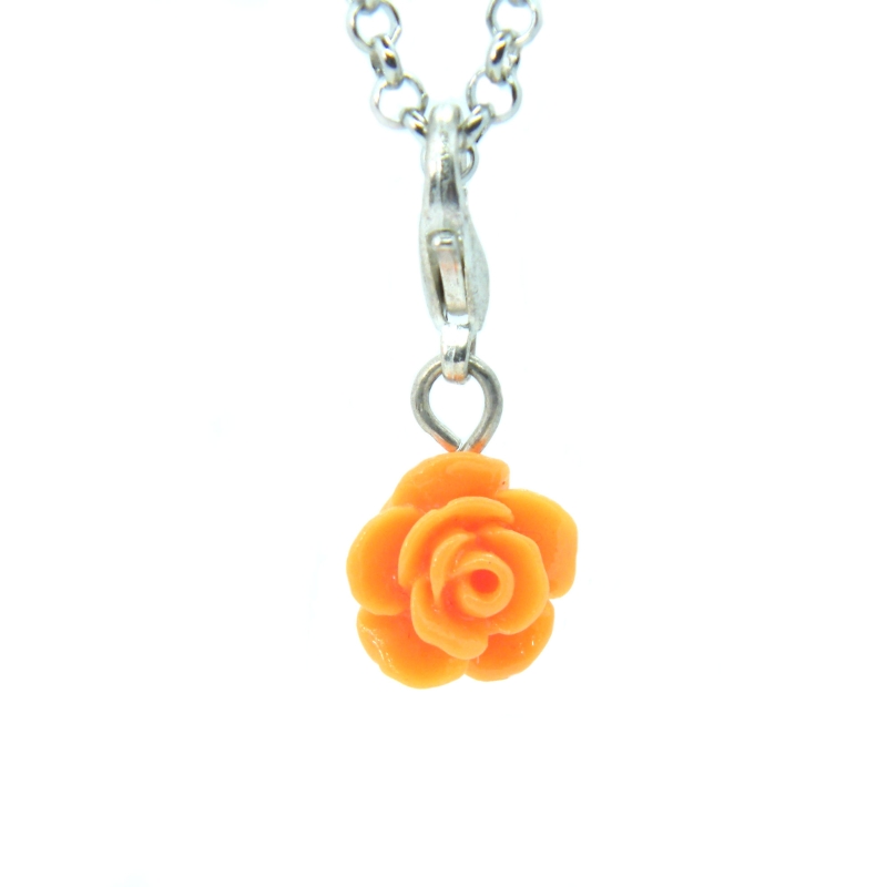 Orange Rose Dangle