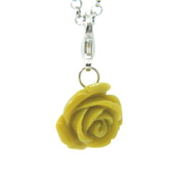 Pale olive rose dangle