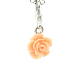 Pale peach rose dangle