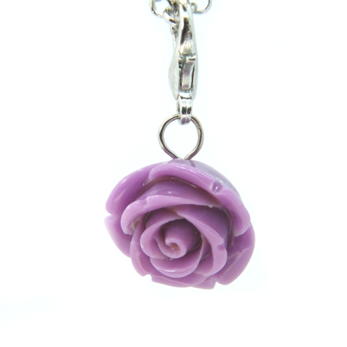 Pale Purple Rose Dangle