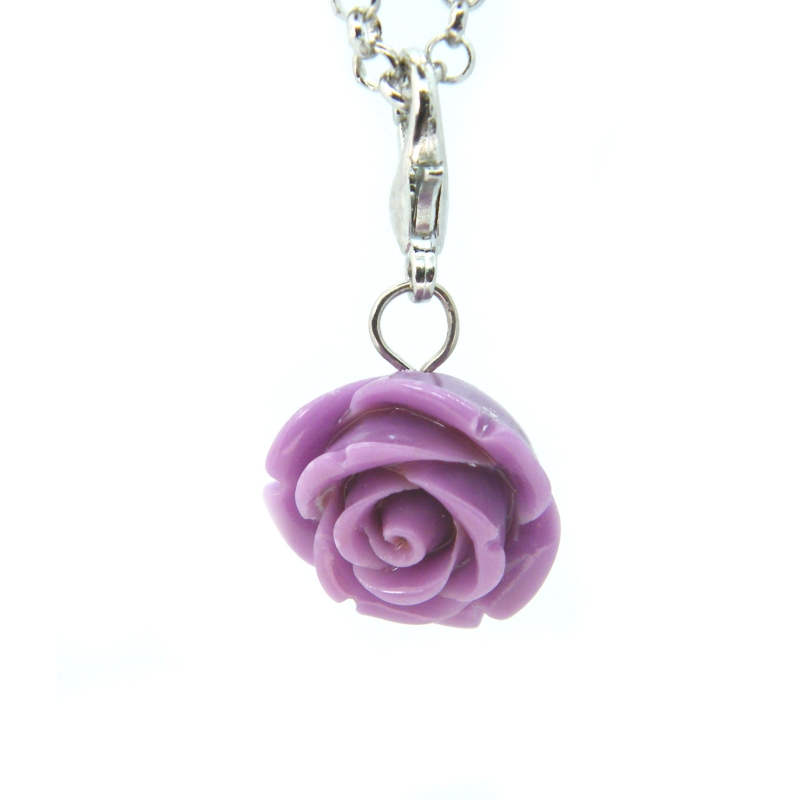 Pale Purple Rose Dangle