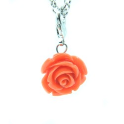Peach rose dangle