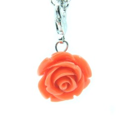 Peach rose dangle