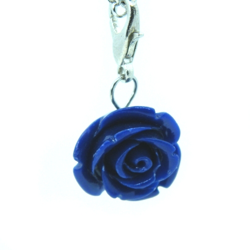 Sapphire Blue Rose Dangle
