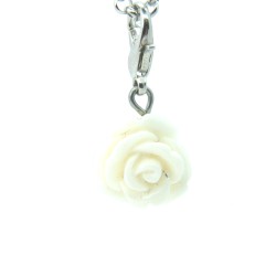 White rose dangle
