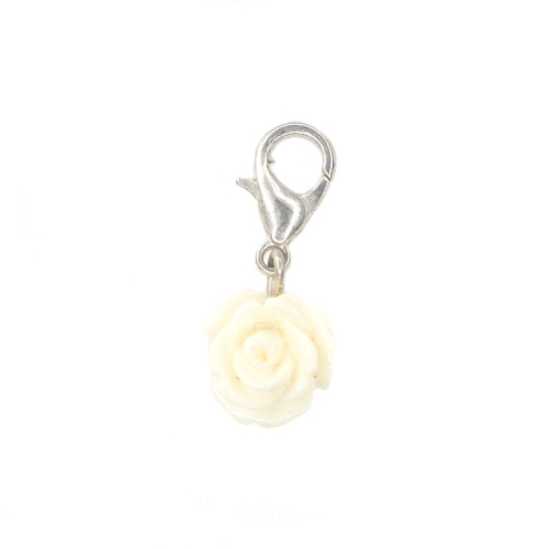Small Ivory Rose Dangle