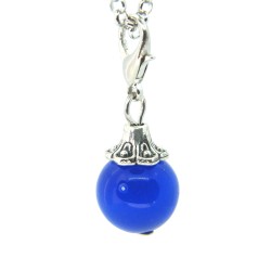 Royal blue glass ball dangle