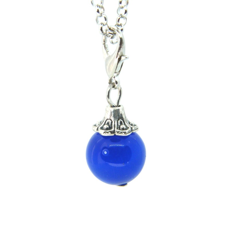 Royal Blue Glass Ball Dangle