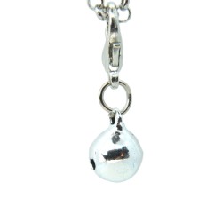 Silver metallic bell dangle