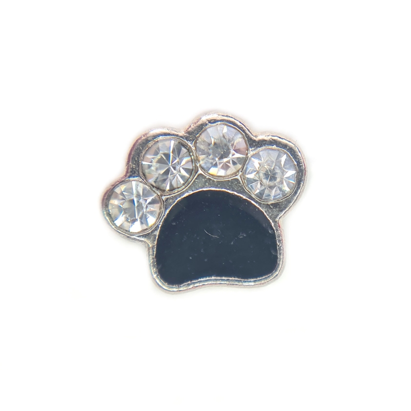 Black Crystal Paw Charm
