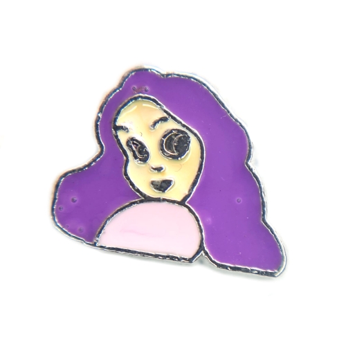 Girl With Purple Hair Charm