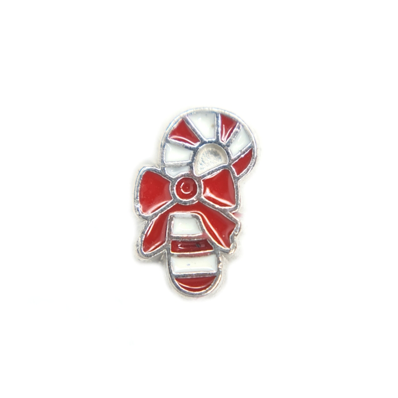 Red Ribbon Candy Cane Charm Red Ribbon Candy Cane Charm