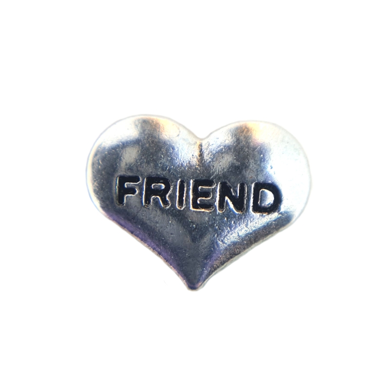 Silver Friend Heart Charm Silver Friend Heart Charm
