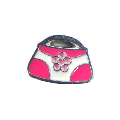 Pink And White Bag Charm
