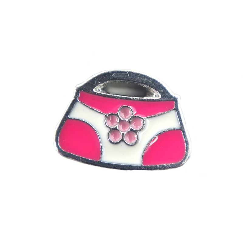 Pink And White Bag Charm