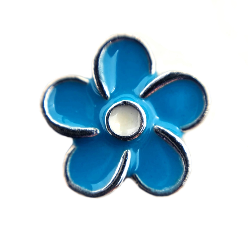 Small Blue Flower Charm
