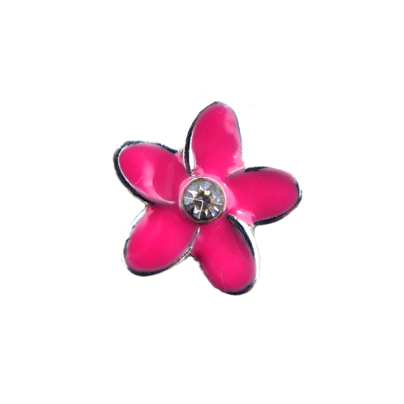 Small Pink Flower Charm