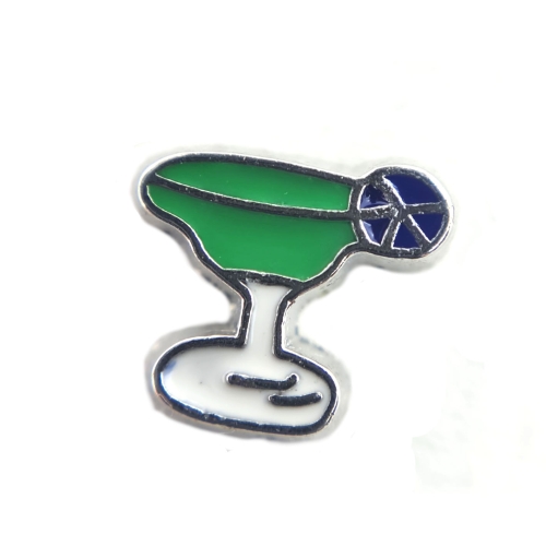 Small Green Cocktail Charm