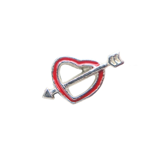 hollow Heart With Arrow Charm hollow Heart With Arrow Charm