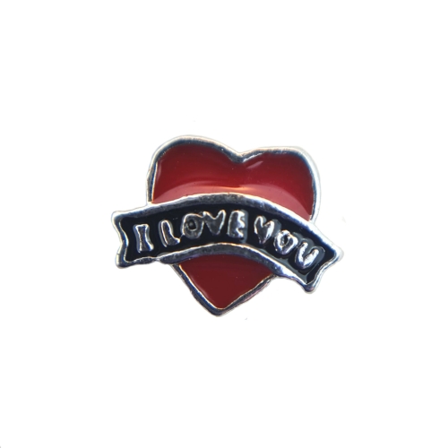 I Love You Red Heart Charm