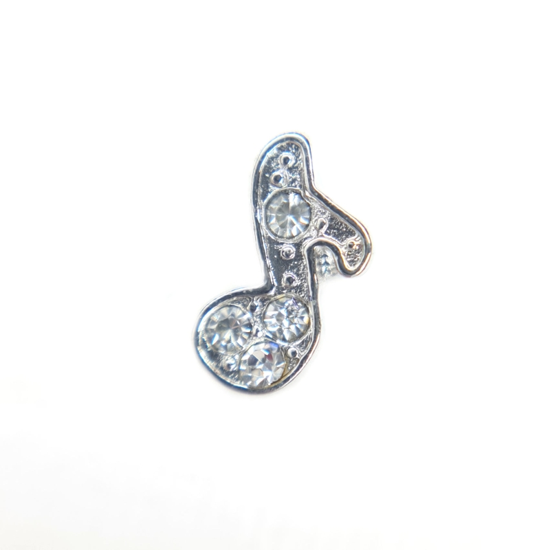 Crystal Music Note Charm