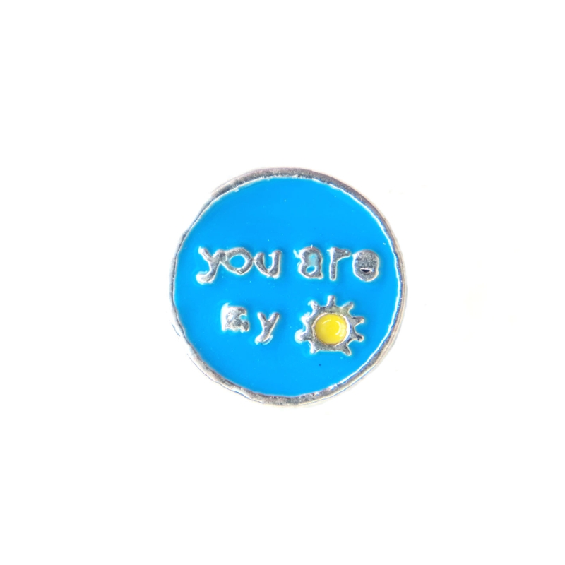 Blue You Are My Sunshine Charm