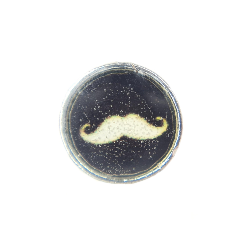 White Moustache Charm