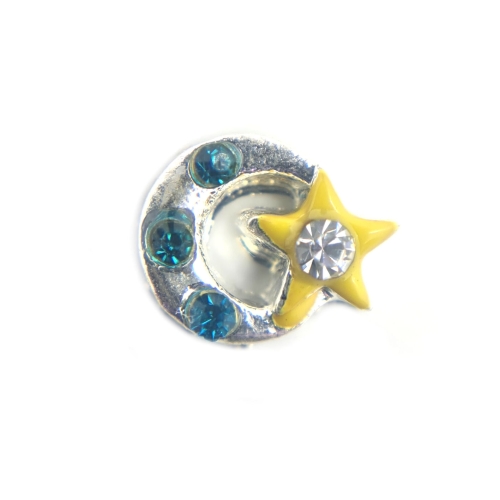 Moon And Yellow Star Charm